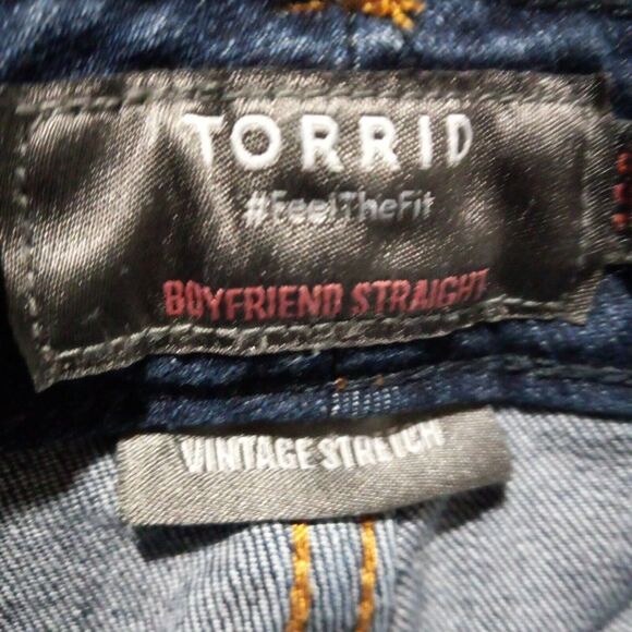 Torrid Boyfriend Straight Jeans-Size 16-Vintage Stretch-Mid Rise-Classic-Casual - Picture 7 of 9